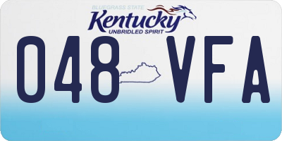 KY license plate 048VFA