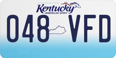 KY license plate 048VFD