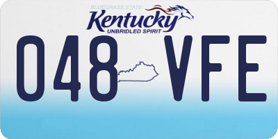 KY license plate 048VFE