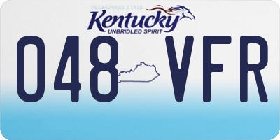 KY license plate 048VFR