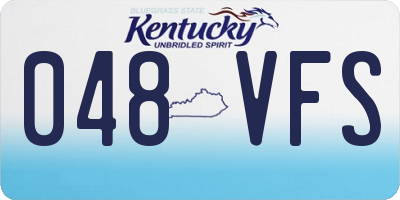KY license plate 048VFS