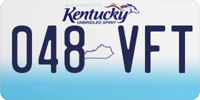 KY license plate 048VFT