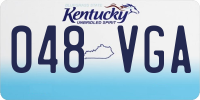 KY license plate 048VGA