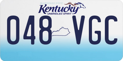 KY license plate 048VGC