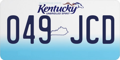 KY license plate 049JCD