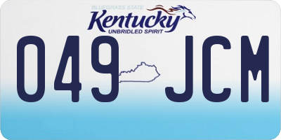 KY license plate 049JCM