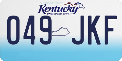 KY license plate 049JKF