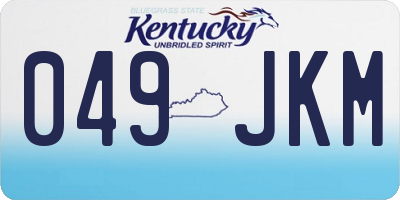 KY license plate 049JKM