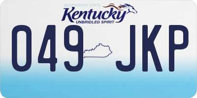 KY license plate 049JKP