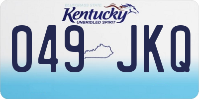 KY license plate 049JKQ