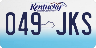 KY license plate 049JKS