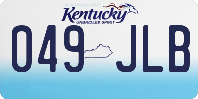 KY license plate 049JLB