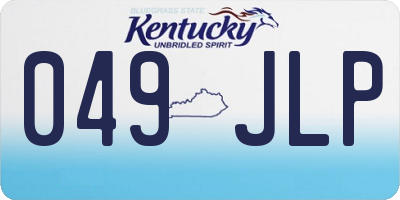 KY license plate 049JLP