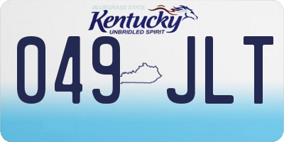 KY license plate 049JLT
