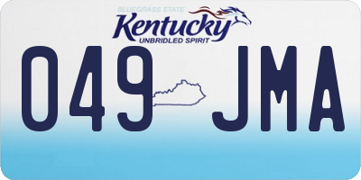 KY license plate 049JMA