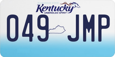 KY license plate 049JMP