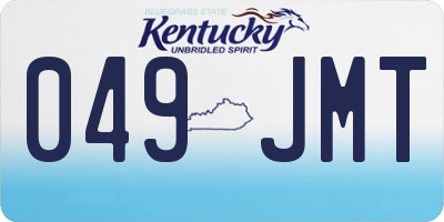 KY license plate 049JMT