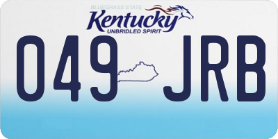 KY license plate 049JRB
