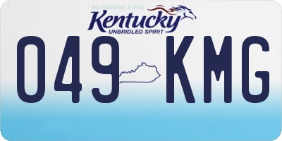 KY license plate 049KMG