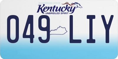 KY license plate 049LIY
