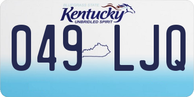 KY license plate 049LJQ