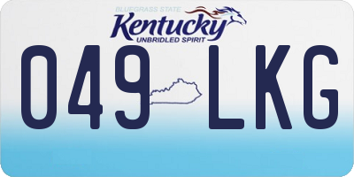 KY license plate 049LKG