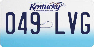 KY license plate 049LVG