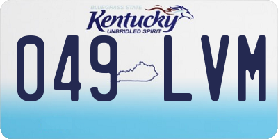 KY license plate 049LVM