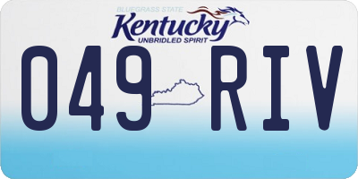 KY license plate 049RIV