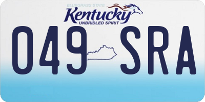 KY license plate 049SRA