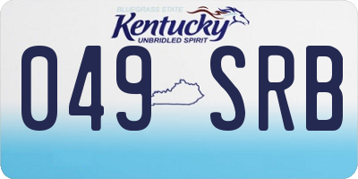 KY license plate 049SRB