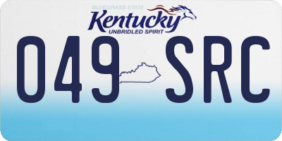 KY license plate 049SRC