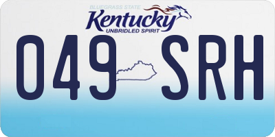 KY license plate 049SRH