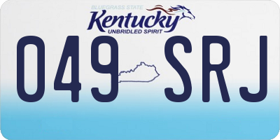 KY license plate 049SRJ