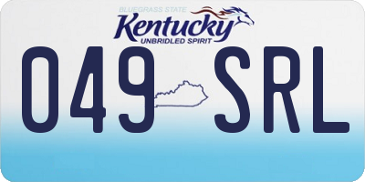 KY license plate 049SRL