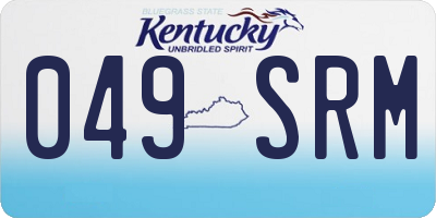 KY license plate 049SRM