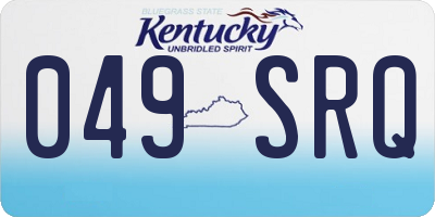 KY license plate 049SRQ