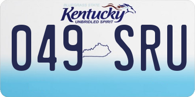 KY license plate 049SRU
