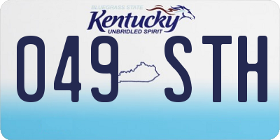 KY license plate 049STH