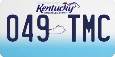 KY license plate 049TMC