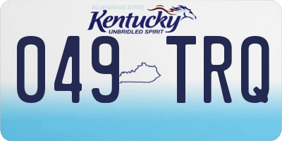 KY license plate 049TRQ