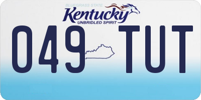 KY license plate 049TUT