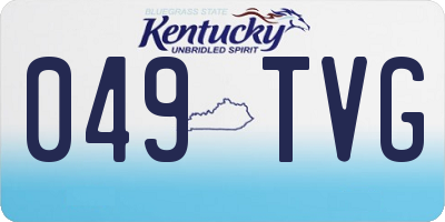 KY license plate 049TVG