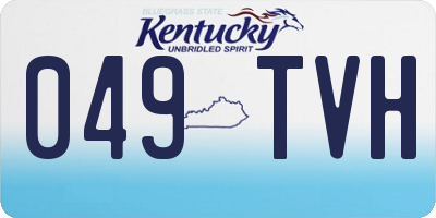 KY license plate 049TVH