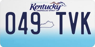 KY license plate 049TVK