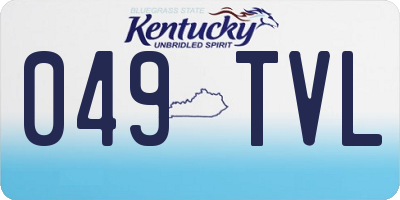 KY license plate 049TVL