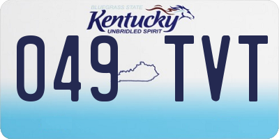 KY license plate 049TVT