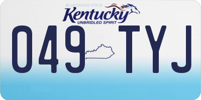 KY license plate 049TYJ