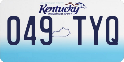 KY license plate 049TYQ