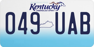 KY license plate 049UAB